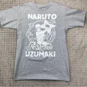 Vintage Naruto Uzumaki 2007 Shirt Men Small Gray Shippuden Graphic Print T-Shirt